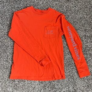 Vineyard Vines Longsleeve T-shirt Coral/Light Orange Color Size XS